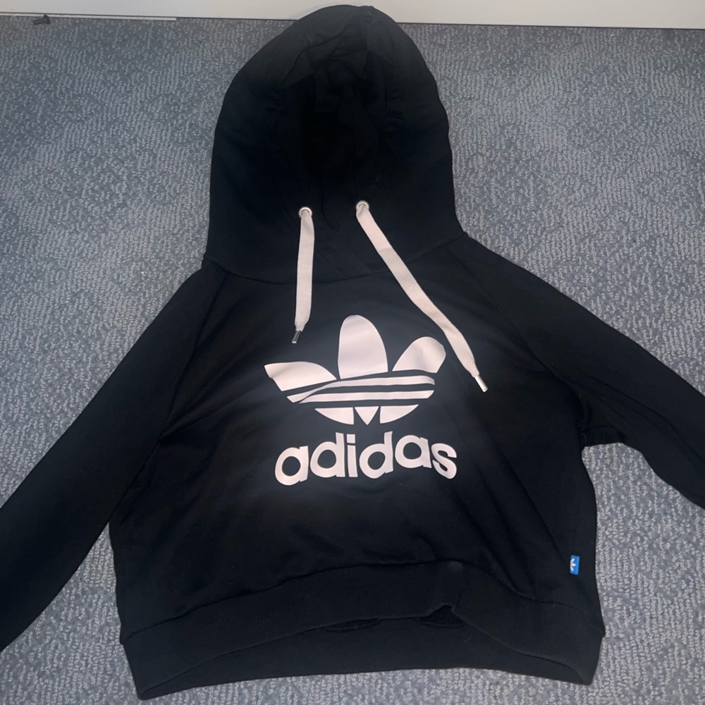 Cropped black Adidas Hoodie